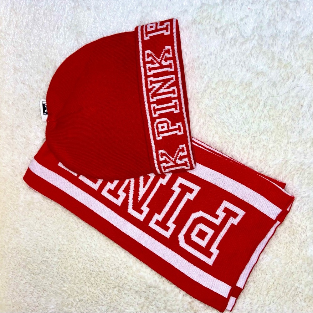 NWT Pnk Scarf and Hat set